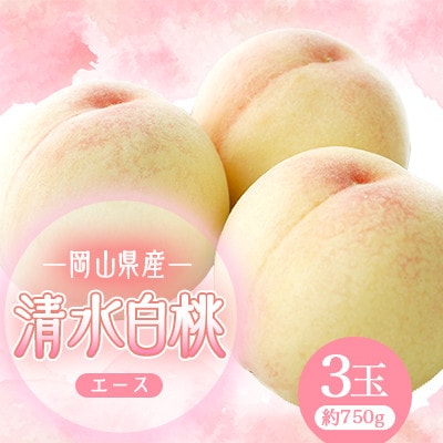 2026年先行予約　清水白桃3玉　エース【配送不可地域：離島】