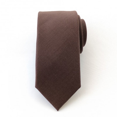 イタリア産WOOL100%ネクタイ/ブラウン