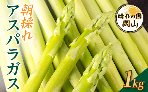 岡山県産　朝採れアスパラガス　1キロ【配送不可地域：離島】