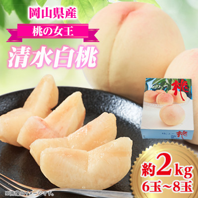 2026年先行予約　岡山県産　清水白桃　2kg(6～8玉)【配送不可地域：離島】