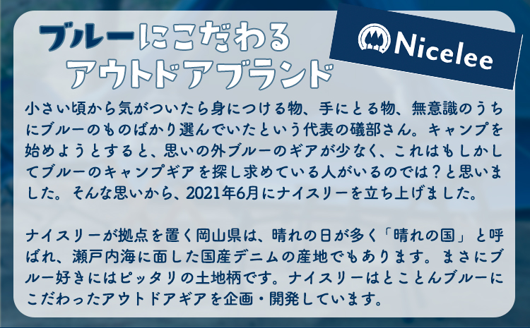 デニム巾着袋 70g(岡山県浅口市) 1個 Nicelee ナイスリー《90日以内に発送予定(土日祝除く)》 デニム インディゴ ロゴ入り ---124_227_90d_23_9000_1---