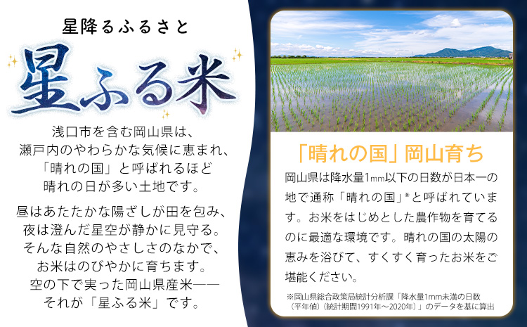 【隔月定期便 計3回】応援米 星ふる米 無洗米 10kg 岡山県産《申し込み翌月から発送》ふるさと 岡山 岡山県 浅口市 米 送料無料 ブレンド米 おにぎり米 コメ お米---124_2979tei_ev2mo3_61500_10kg_m---