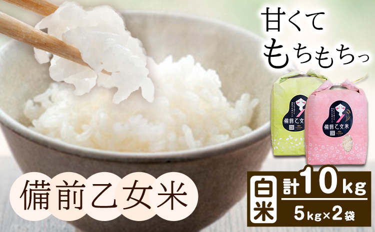 米 こめ コメ 備前乙女米 白米 10kg 石原果樹園《30日以内に出荷予定（土日祝除く）》岡山県 浅口市 ご飯 お米 国産 岡山県産 送料無料---124_3725_30d_25_26500_5h---