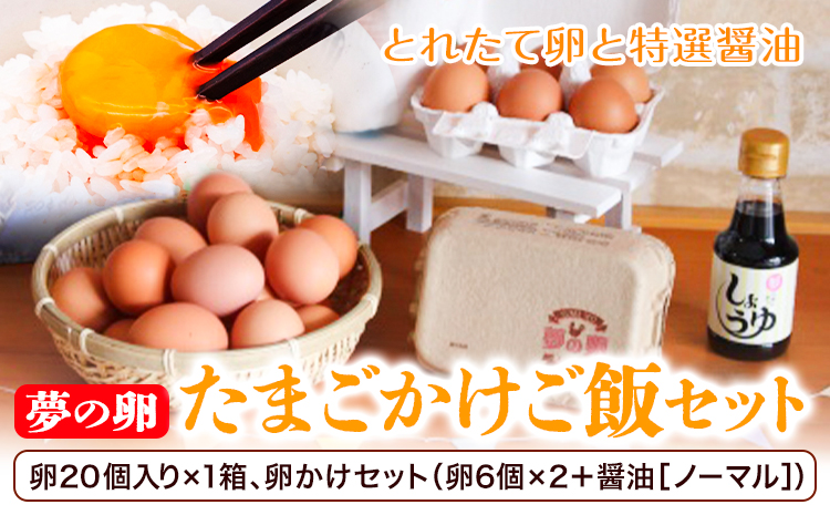 卵 たまご 夢の卵 赤玉 卵かけご飯セット 20個 + 12個 醤油 1本《90日以内に出荷予定(土日祝除く)》株式会社めぐみ 岡山 卵かけごはん---124_87_90d_23_14500_s---
