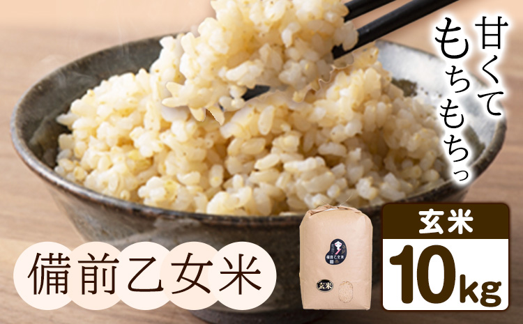 備前乙女米 玄米 10kg 石原果樹園 《30日以内に出荷予定》岡山県 浅口市 ご飯 お米 国産 岡山県産---124_3204_30d_25_28000_10g---st-p