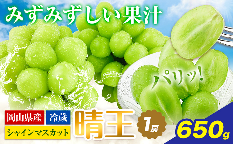 【2026年先行予約受付】シャインマスカット 晴王 1房 650g《2026年9月上旬-10月末頃出荷(土日祝除く)》【配送不可地域あり】（北海道・沖縄・離島）---124_c1942_9a10m_25_19500_650g---