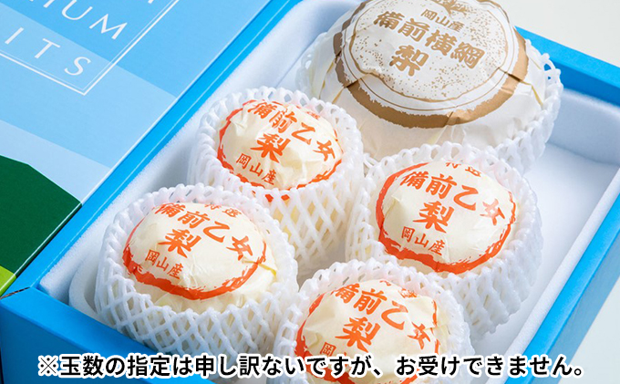 梨 2025年 先行予約 備前横綱梨（あたご梨）1玉 (1～1.4kg)・備前乙女梨（鴨梨） 3～5玉 詰合せ 合計約3.0kg【11月下旬～12月中旬頃発送】  岡山県産 フルーツ ギフト 石原果樹園