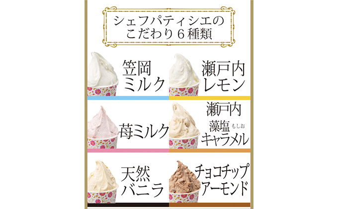 瀬戸内のしぼりたて牛乳使用 こだわりジェラート6個