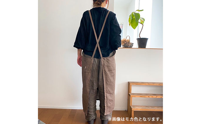 おとなのリネンエプロン（ダークネイビー）