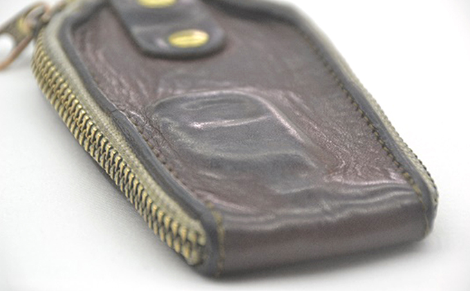 革工房Manly　ローテーションキーケース　ワインレッド