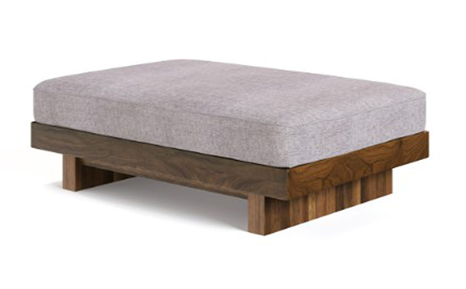 デニッシュ オットマン 9060 H340 WN FLORUS シルバー 家具 インテリア ウォールナット 送料無料 ノーマル