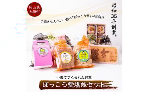 ぼっこう堂堪能セット 《60日以内に出荷予定(土日祝除く)》 ぼっこう堂 手焼き せんべい 煎餅 詰め合わせ---osy_bokkotanset_60d_24_25500_15i---