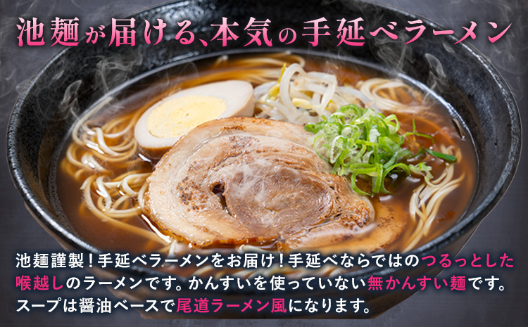 手延べラーメン 5食セット (スープ付き) 長期保存可 池田製麺所《30日以内に出荷予定(土日祝除く)》岡山県 矢掛町 ラーメン 手延べ 乾麺 無かんすい麺 醤油味 尾道ラーメン風 送料無料---ofn_ikdtrm_30d_25_8500_5---