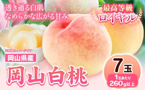 【先行予約】 岡山県産 岡山白桃  7玉 (260g以上) 【配送不可地域あり】 《7月上旬-8月下旬頃出荷》 桃 もも 白桃 果物---osy_chbf1_ak7_26_29000_7---