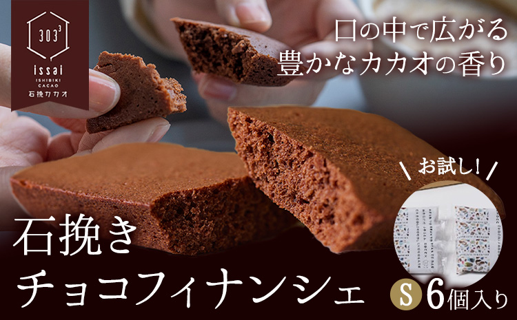 石挽きチョコフィナンシェ S 6個 石挽カカオissai 岡山県矢掛町 チョコレート スイーツ デザート《30日以内に出荷予定(土日祝除く)》---osy_icicf_30d_25_9000_6---