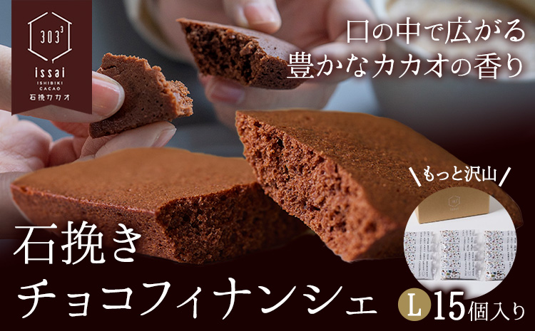 石挽きチョコフィナンシェ L 15個 石挽きカカオissai 岡山県矢掛町 チョコレート スイーツ デザート《30日以内に出荷予定(土日祝除く)》---osy_icicf_30d_25_18000_15---