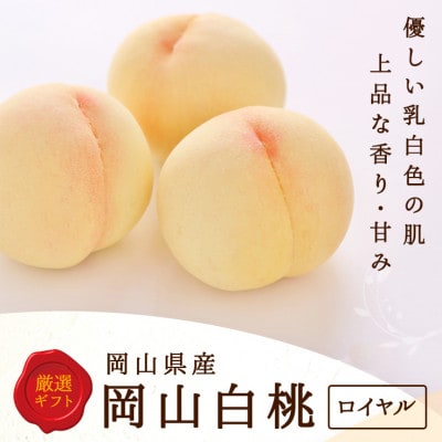 【2026年発送】岡山県産　白桃 8玉(2kg以上) 等級:ロイヤル 化粧箱入り 【配送不可地域：離島・北海道・沖縄県】
