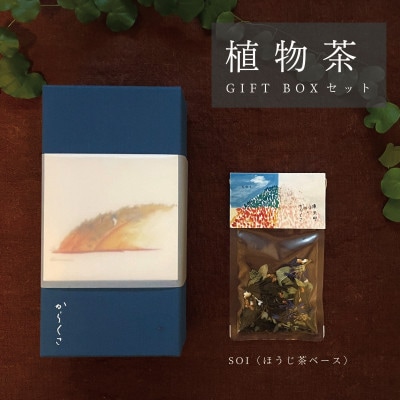 【ギフト箱1種入】「からくさ」植物茶BOXセット(新庄宿須貝邸オリジナルほうじ茶ブレンド5袋)