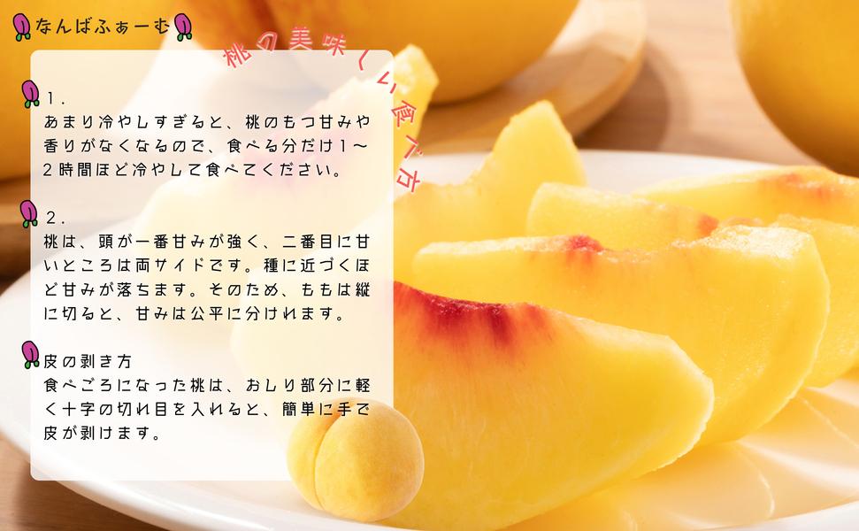 【2026年先行予約】［なんばふぁーむ］岡山県産 黄金桃 2.0kg（6～9玉）［ご家庭用］ 2.0kg（6～9玉）