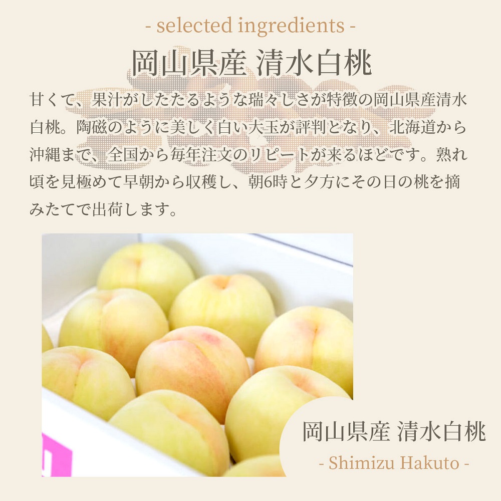 岡山清水 白桃ケーキ 9個セット【031-a010】