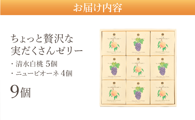 ちょっと贅沢な実だくさんゼリー9個入【021-a018】