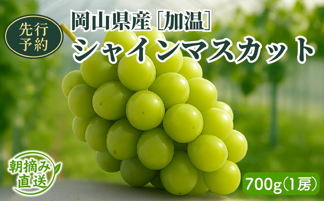 【2026年先行予約】［加温］岡山県産シャインマスカット 700g（１房入） 700g（１房入）