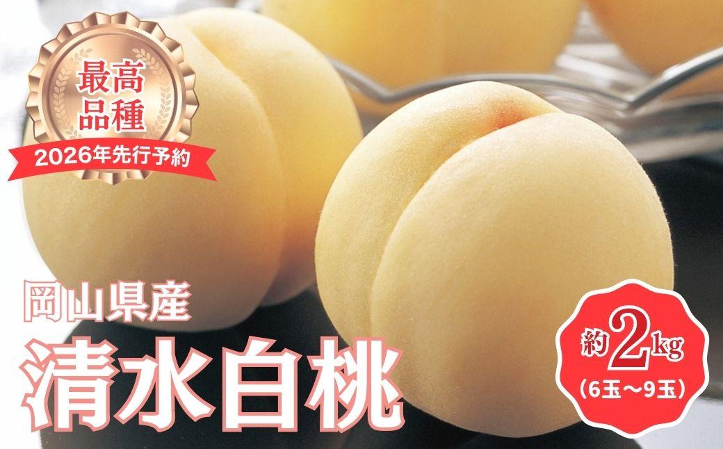 【2026年先行予約】［拝郷果樹園］岡山県産 清水白桃 約2kg（6玉～9玉）
