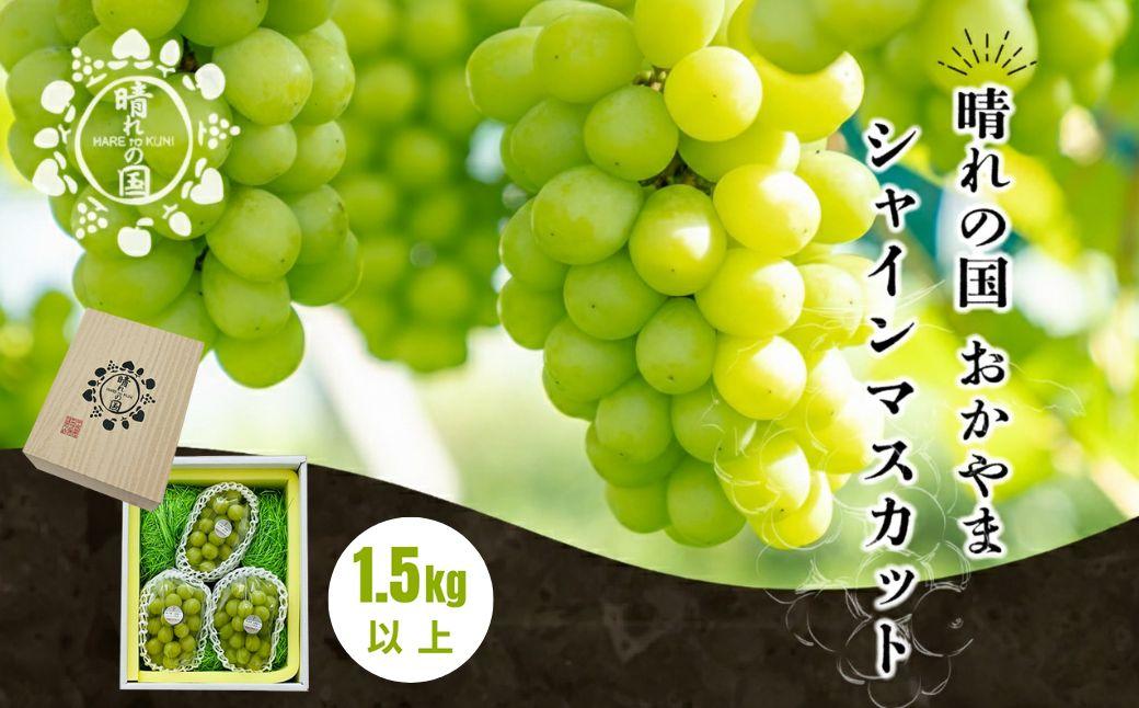 【先行予約 秋季 2026年9月上旬発送～】岡山県産シャインマスカット 1.5kg（2～3房）【021-a020】 1.5kg（2～3房）