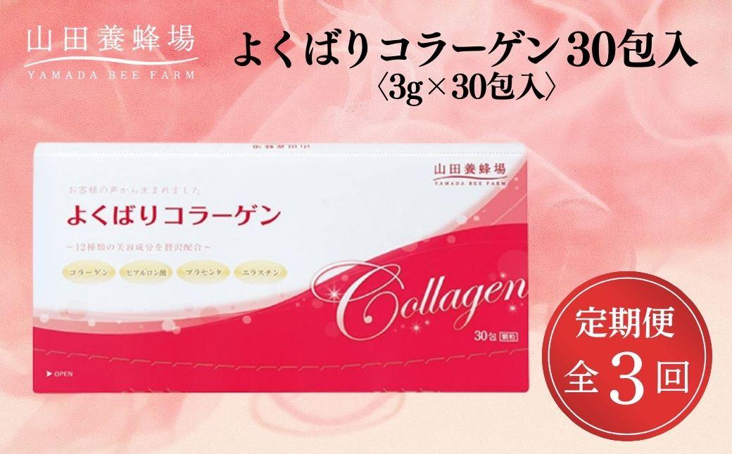 よくばりコラーゲン30包入 3g×30包入×3回(28335)【006-a102】 3g×30包入×3回