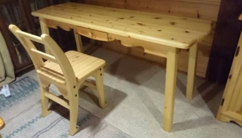 職人さんの手作り家具 ワークデスク ＆ チェアー セット _S39