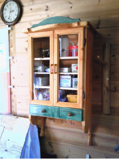 職人さんの手作り家具 壁掛け棚 _S12