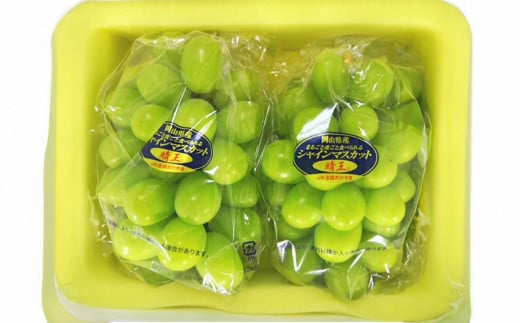 岡山県産 シャインマスカット 『晴王』 2房 （1房600g以上） 化粧箱入り 【2026年8月下旬～10月上旬迄発送予定】 果物 くだもの フルーツ ぶどう ブドウ 葡萄 マスカット 岡山 おかやま 国産 冷蔵