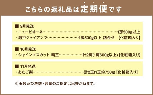 【5回定期便】 岡山県産 フルーツ定期便コース【2026年7月上旬発送開始】定期便 フルーツ 果物 くだもの 葡萄 ぶどう ブドウ 梨 なし ナシ 桃 もも モモ マスカット 贈答品 ギフト