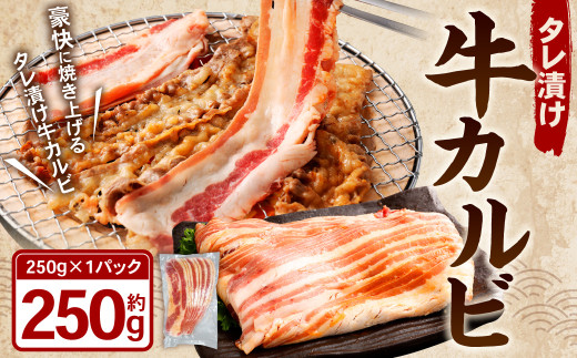 タレ漬け 牛カルビ 計250g 牛肉 牛 カルビ お肉 肉 たれ漬け 焼き肉 焼肉 BBQ バーベキュー