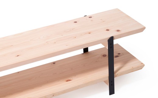 テレビボード 無垢材 ひのき kinari TV bord(キナリ TVボード)   Black【幅150cm×奥行31cm】 M-mq-A03A ブラック（黒）