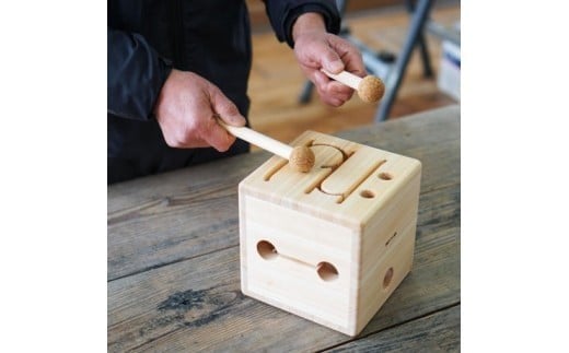 木のおもちゃ 楽器 kan pon pon (カンポンポン) O-mr-A02A