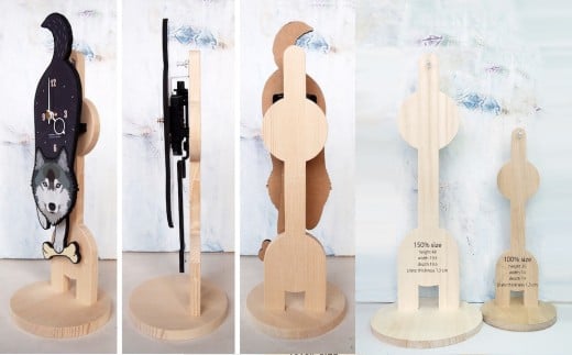 【150%サイズ】ペットの振り子時計＋専用木製台座 C-CE-G05A