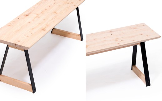 ベンチ 無垢材 ひのき kinari Bench(キナリ ベンチ) Black【幅120cm×奥行32cm】 M-mp-A63A ブラック（黒）