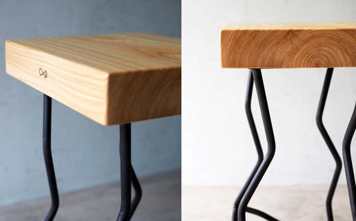 ヒノキのスツール（Novo）60㎝ E-mp-A20A