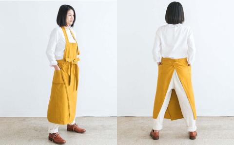 ワークエプロン オーガニックコットン 草木染め S-UW-A40A