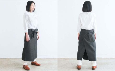 ワークサロンエプロン オーガニックコットン 草木染め S-UW-A50A