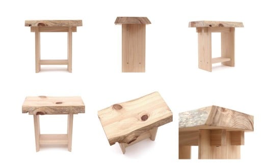 自分でつくる　ひのきの1枚板スツール M-mp-A37A