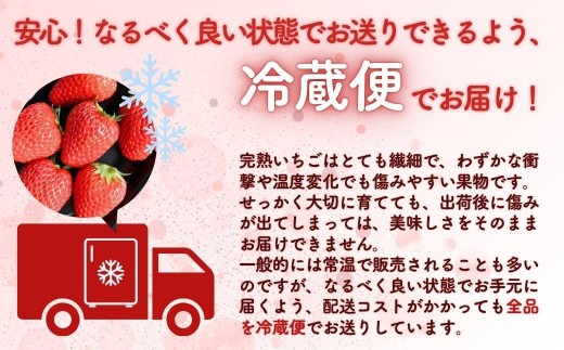 【3回定期便】西粟倉村の完熟いちご 贈答用 400g  M-FI-B07A