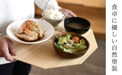 ヒノキの平膳【角半月】 M-ms-A43A