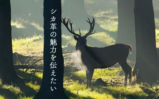 シカ革巾着袋（鹿革+帆布） Z-UY-A08A