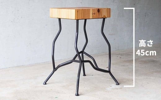 杉エンドグレインのスツール（Novo）45cm E-mp-A19A