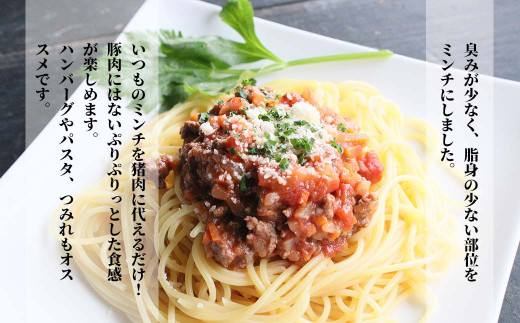 森のジビエ 猪 ミンチ肉1kg(500g×2) A-JJ-A13A