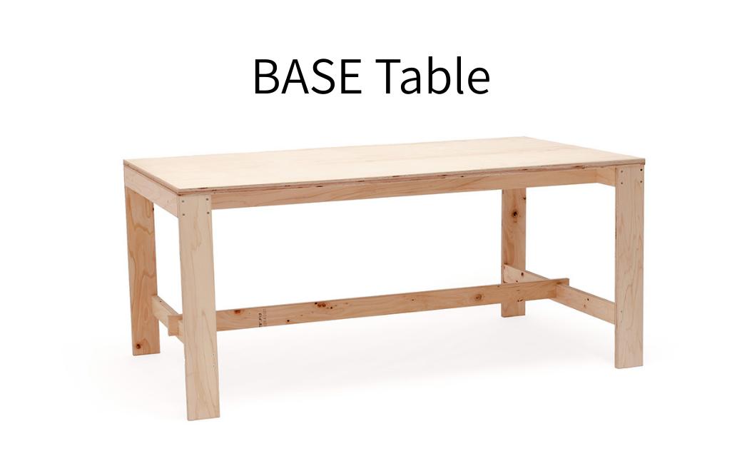 「BASE Table 160cm」FSCR認証材のダイニング・ワークテーブル M-mo-A04A