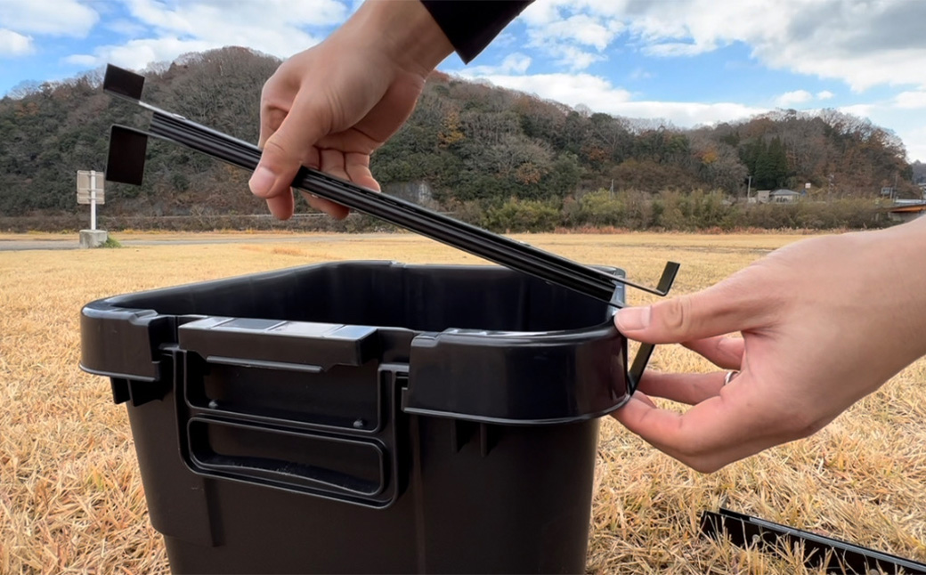 To-Rail トランクカーゴ用 スライドレール ／ アイアン 鉄 黒色 ブラック 簡単セッティング 簡単取付 スライド開閉 スライド天板 専用収納袋 収納袋付き