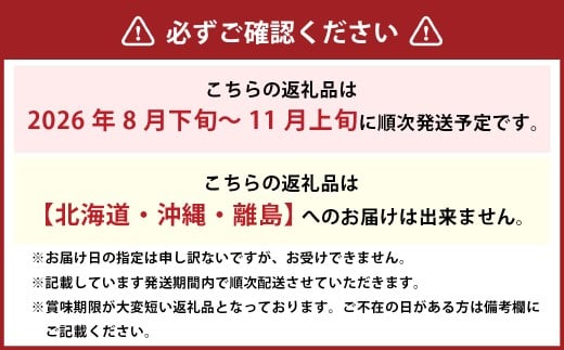 シャインマスカット 晴王 2房 （1房480g以上） 化粧箱入り 【2026年8月下旬～11月上旬迄発送予定】／ マスカット 葡萄 ぶどう 果物 果実 フルーツ 種なし 皮ごと 大粒 岡山県 美咲町 冷蔵